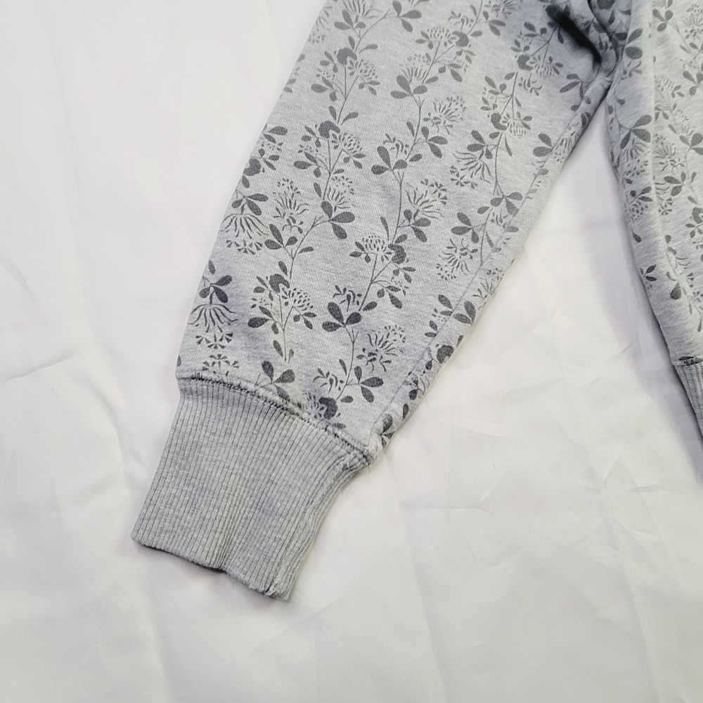 LFL Kids Full Zip Hoodie Size Large Grey Botanical Print Jacket K73 - Picture 8 of 15
